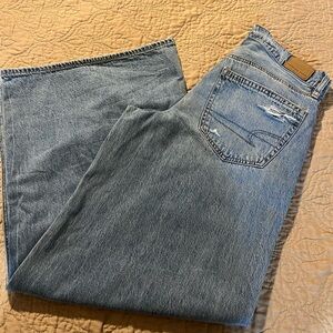 American Eagle super high rise,ultra wide leg jeans 👖